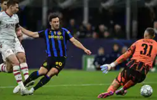 Inter vs Shakhtar Donetsk aksi pemain di lapangan